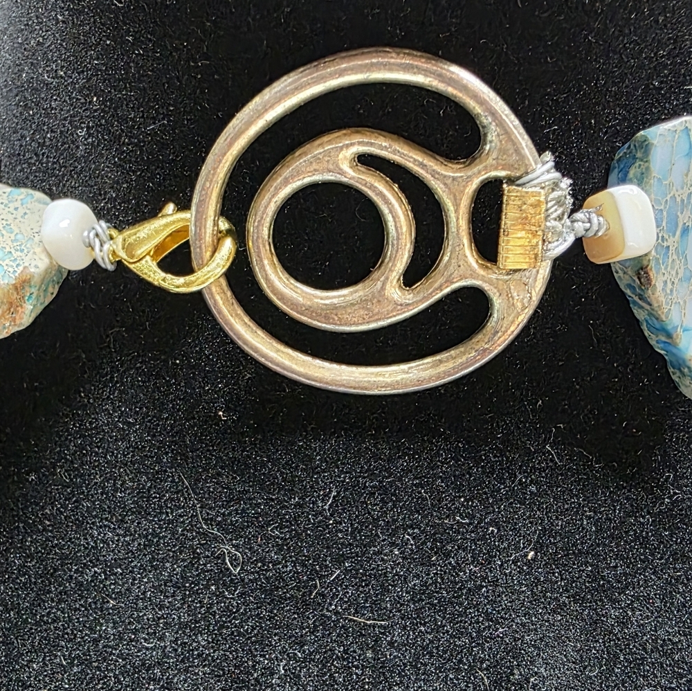 STATEMENT 32 Pieces Of Imperial Jasper And Turquoise On This Stunning Necklace - Picture 14 of 14